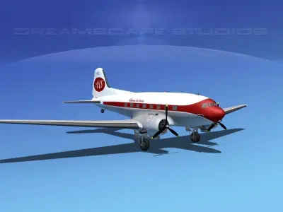 Douglas DC-3 Alabama Air Service 3D model