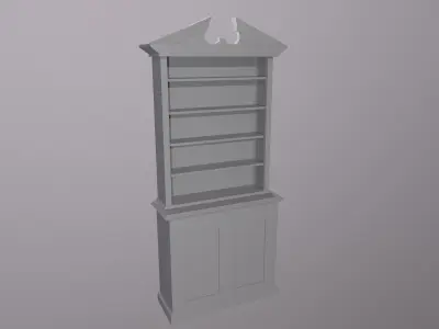 Old Bookshelf 3D model