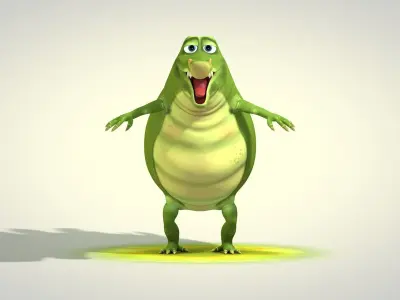 Crocodile cartoon 3D model
