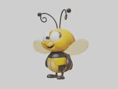 Cartoon Bee Model 1 Low-poly 3D model