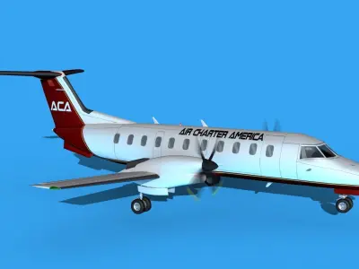 Embraer EMB120 Air Charter America 3D model