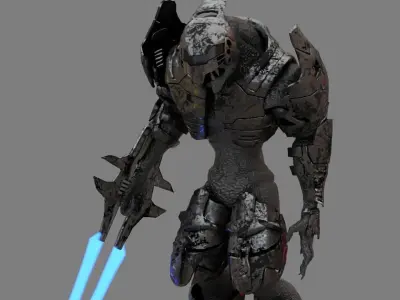 Alien Chief  rigged - animated character 3D model
