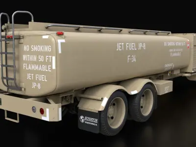 Kovatch R11-6000 Refueler Sand 3D model
