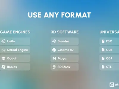 Winter Low-poly 3D model