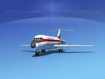 Douglas DC-9-15 Hawaiian 3D model