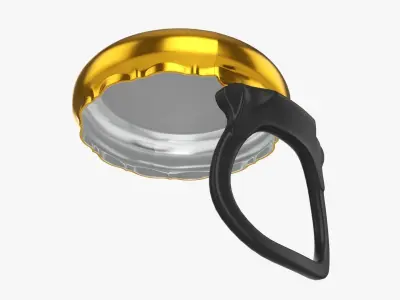 Glass bottle ring pull cap 3D model