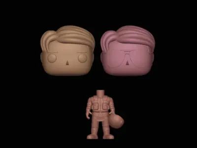  Pete Maverick Mitchell funko pop from the movie top gun 3D print model