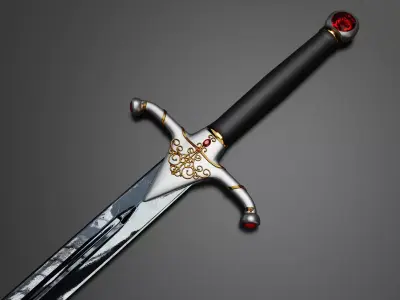 The Red Gem Sword 3D model