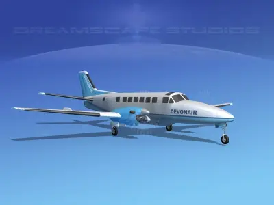 Beechcraft B99 Devonair 3D model