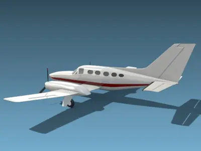 Cessna Chancellor private airplane 3D model