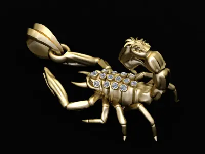 SCORPIO  PENDANT 3D PRINTABLE MODEL  3D print model