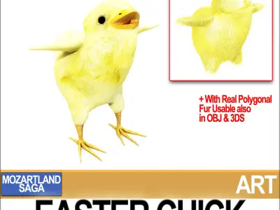 Easter Chick 3D model