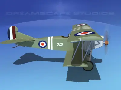 Fokker D-VII V11 RAF 1919 3D model