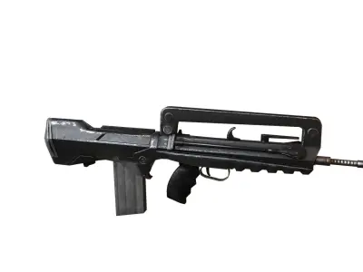 famas gun with handle Low-poly 3D model