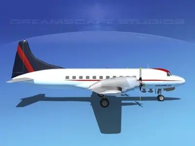 Convair CV-580 Aeroperlas 3D model