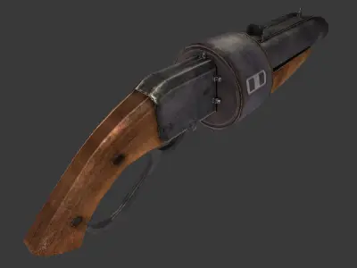 Scatter Gun Low-poly 3D model