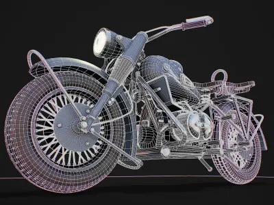 Motorcycle Low-poly 3D model