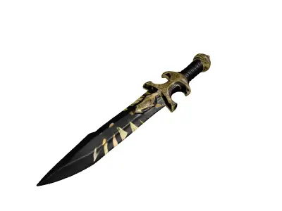 Obsidian Ceremonial Dagger 3D Model 3D model