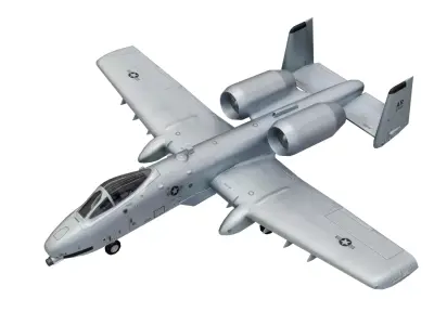 Fairchild Republic A-10 Thunderbolt II Low-poly 3D model