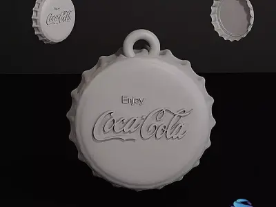 Soda Bottle Cap Pendant - Commercial License - 3D Printable 3D print model