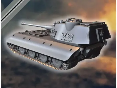 E-100 ausf B Raubtier Entwicklung tank destroyer - Germany Eas 3D print model