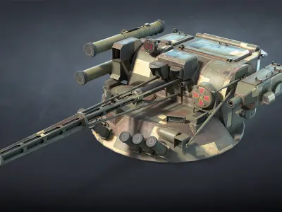 KBA-105 Shkval Combat Module Low-poly 3D model