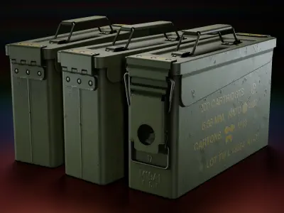 ammo can box Low-poly 3D model