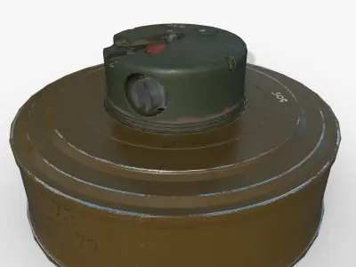 Mine TM-72 Low-poly 3D model