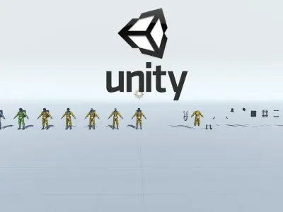 Toxic Warrior Low-poly 3D model