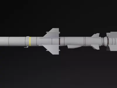 ATMACA Anti-Ship Missile Game Ready Low-poly 3D model