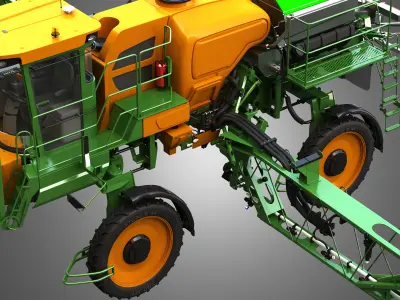 Sprayer - Spreader and Pneumatic Seeder 3 in 1 Machine 3D model