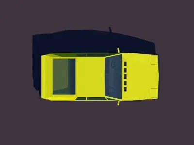 Cartoon Low Poly Sportcar Free low-poly 3D model