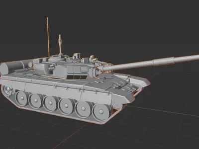 T90 Tank Free low-poly 3D model
