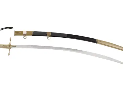 Mameluke Sword  Low-poly 3D model