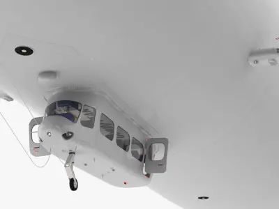 Blimp Airship Generic Rigged 3D model