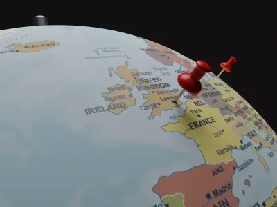 Globe rotating Free 3D model