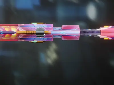  sci-fi gun low poly Free low-poly 3D model