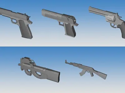 Weapons Collection 03 Low-poly 3D model