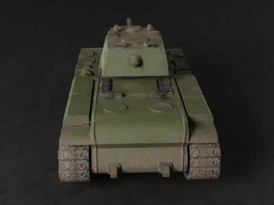 KV-1 Soviet WW2 Heavy tank Low Poly PBR Low-poly 3D model