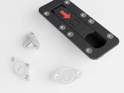Automotive panel latches 3D model