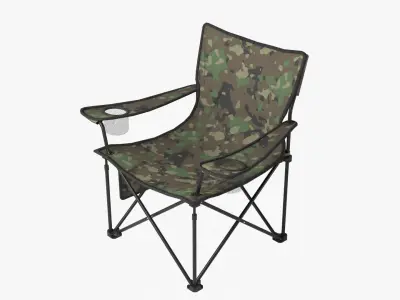 Camping Chair Low-poly 3D model