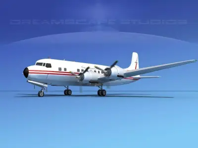 Douglas DC-6 Canadian Pacific 3D model