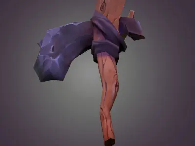 Axe cartoon  Low-poly 3D model
