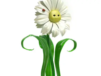 Cartoon Daisy 3D model