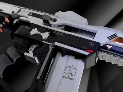 ZerTech Banshee the future rifle gun 3D model
