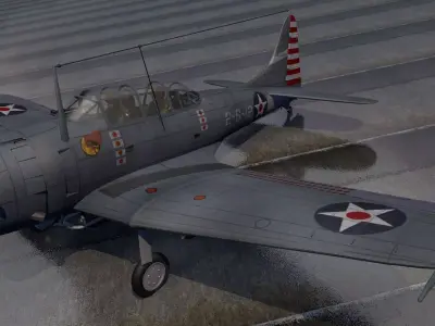Douglas SBD-3 Dauntless 3D model