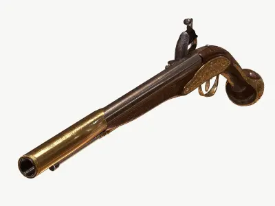 flint pistol 3D model