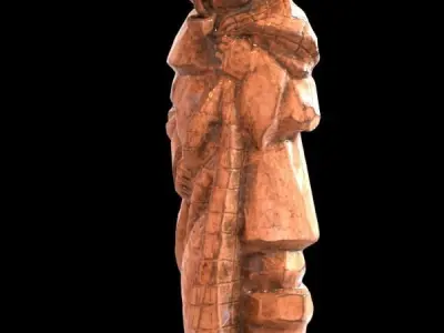 Fisherman statue 3D model