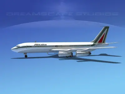 Boeing 707 Alitalia 3D model