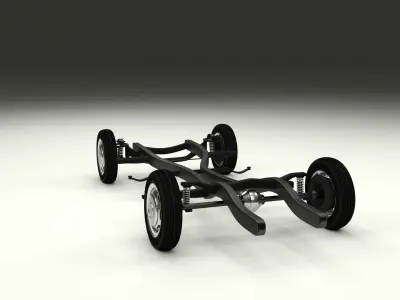 Mercedes Benz 190SL Chassis 3D model